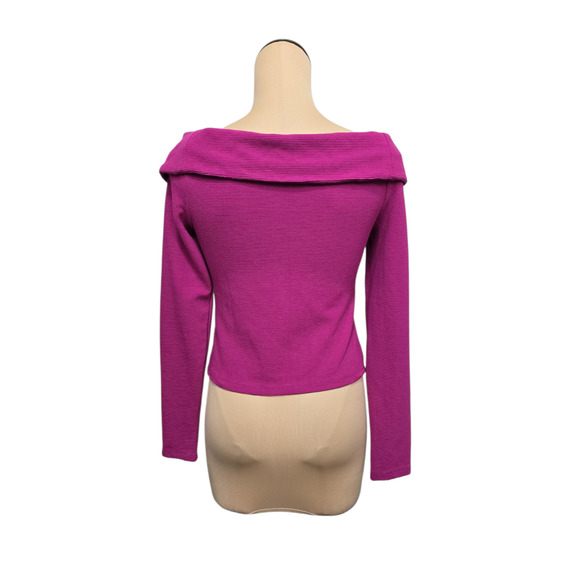 Maeve Anthropologie Sweater Womens Small Off Shoulder Button Ribbed Pullover Top - Picture 2 of 9